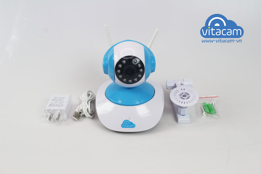 Vitacam vt1080 - camera ip wifi 1080p - 2.0mpx full hd - xoay 355 độ, đàm thoại 2 chiều